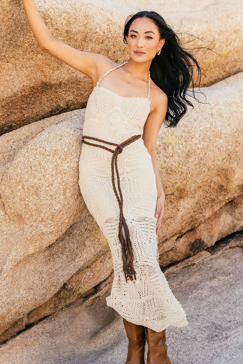 Hand Braided Leather Wrap Belt - Skinny – Vintage Boho Bags display picture 2