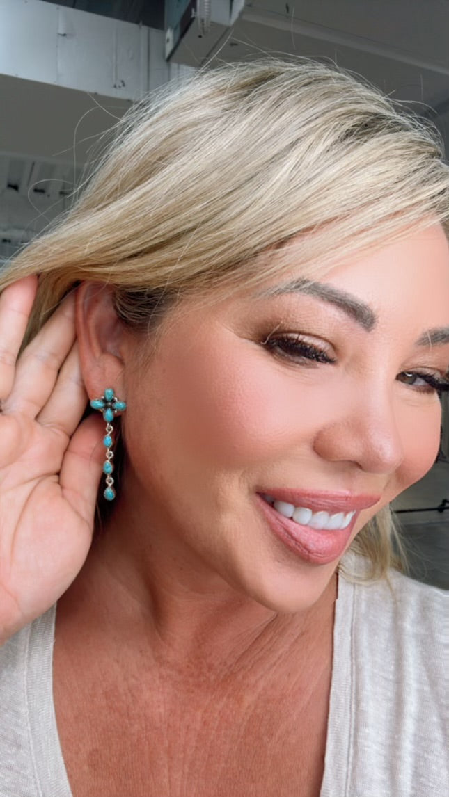 Kingsman Turquoise Vine Drop Earrings