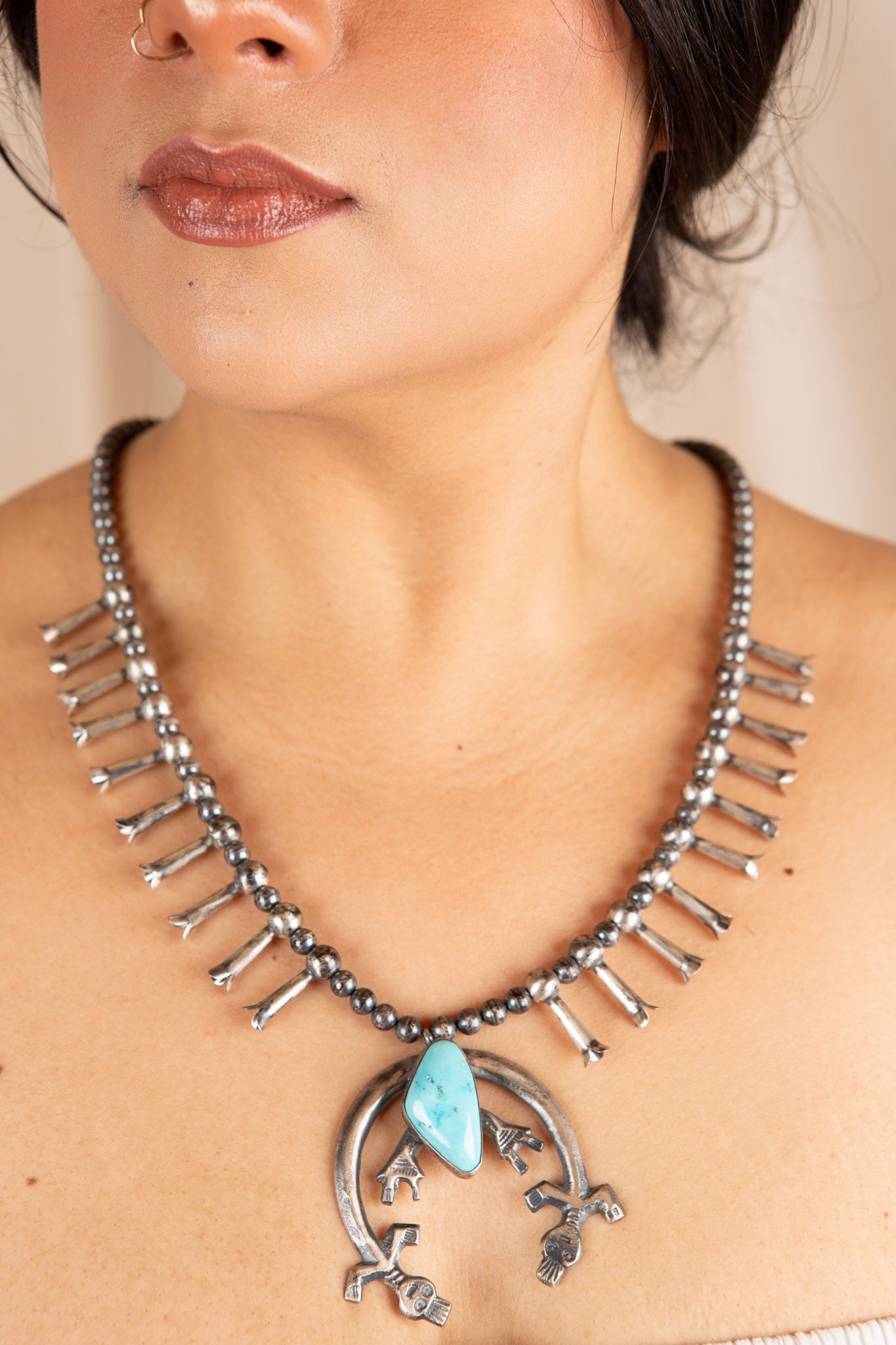 Sterling Silver Night Bloom Naja Necklace