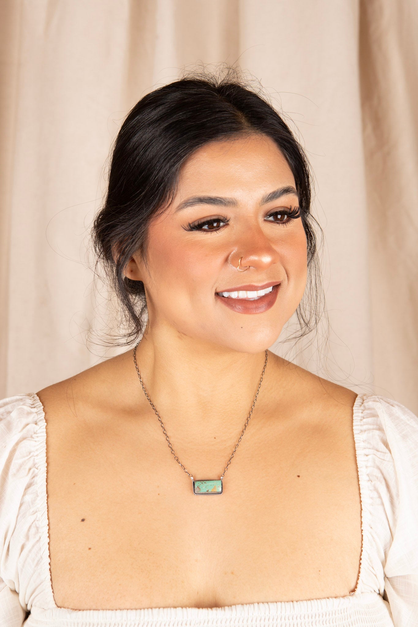 Sterling Silver Golden Vein Necklace