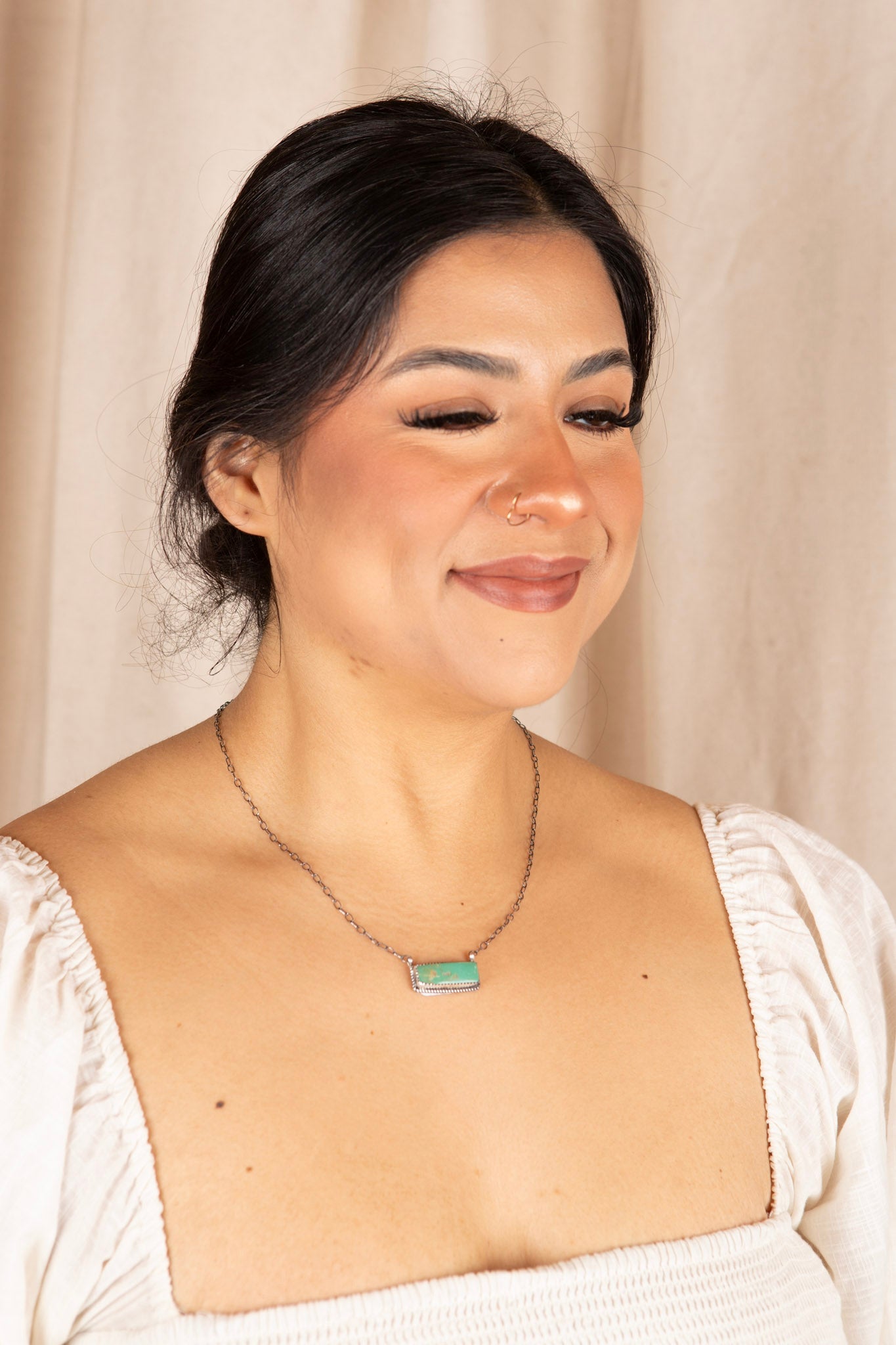 Sterling Silver Golden Vein Necklace