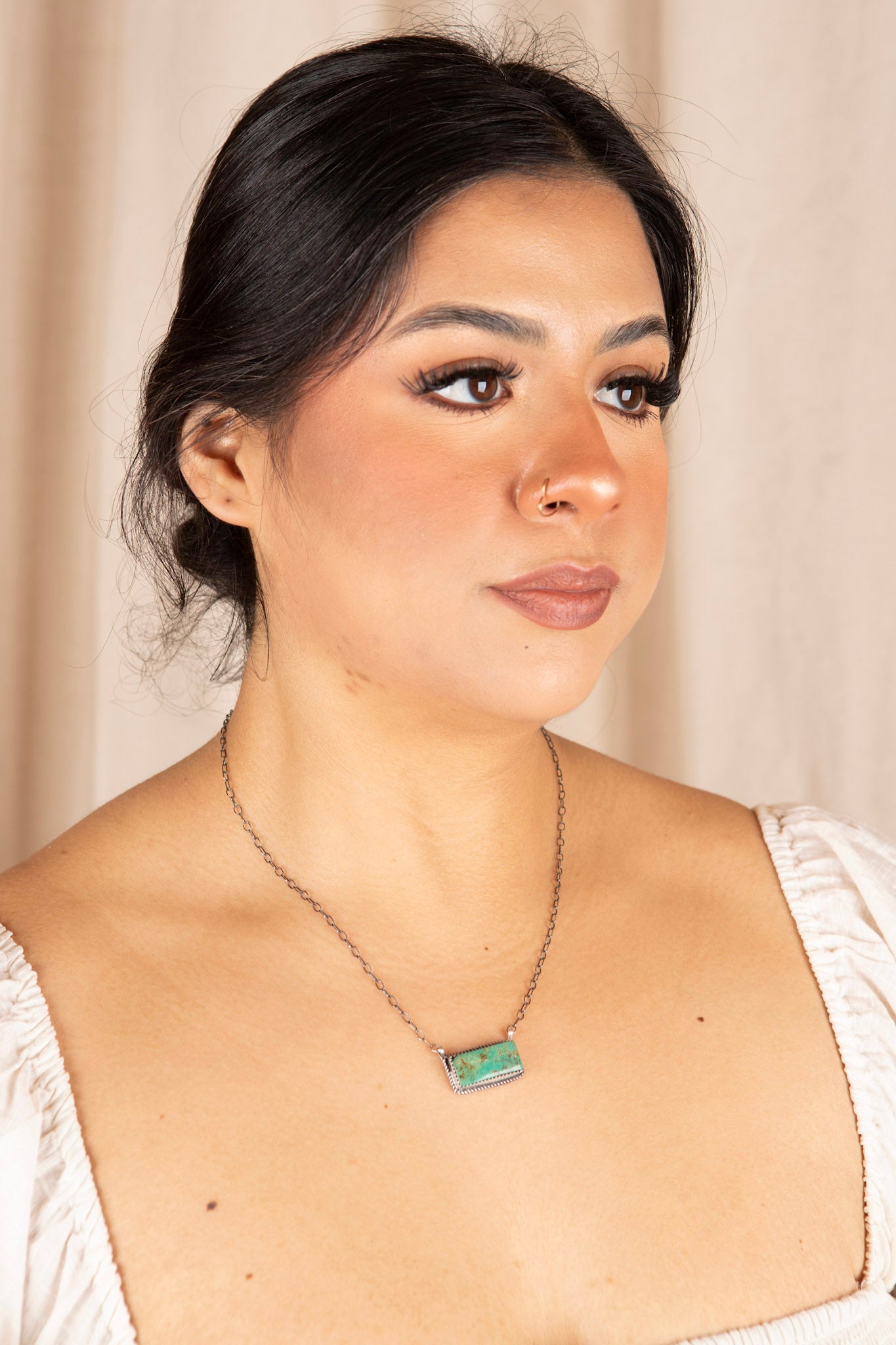 Sterling Silver Golden Vein Necklace