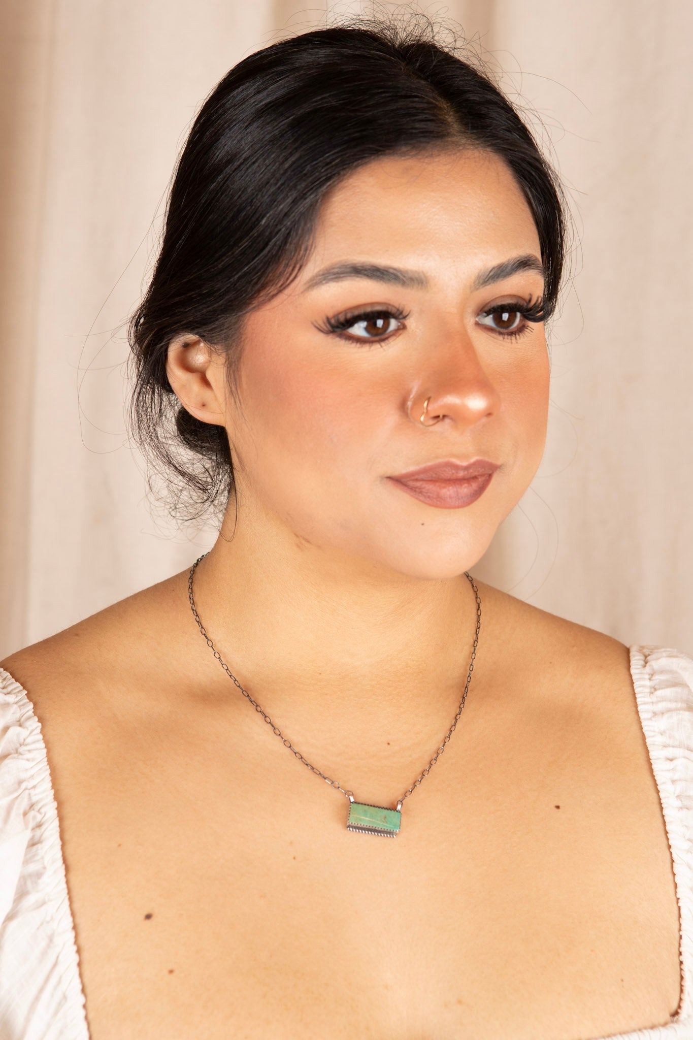 Sterling Silver Golden Vein Necklace