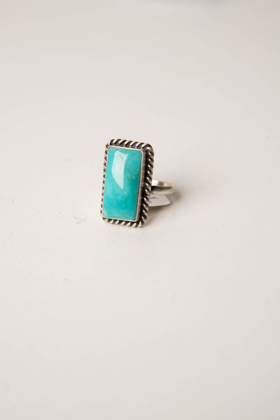 Sterling Silver Turquoise Adjustable Ring