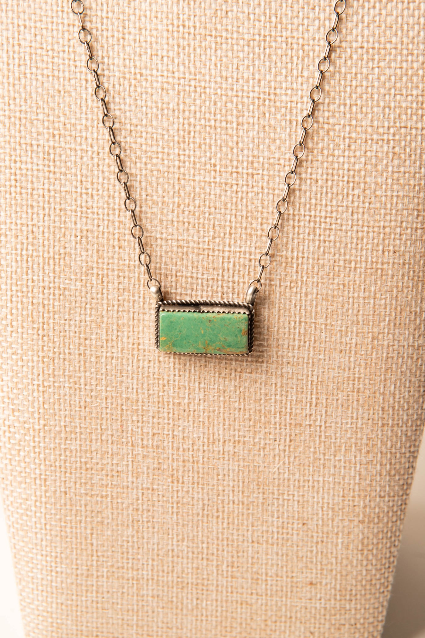 Sterling Silver Mini Turquoise Bar Necklace