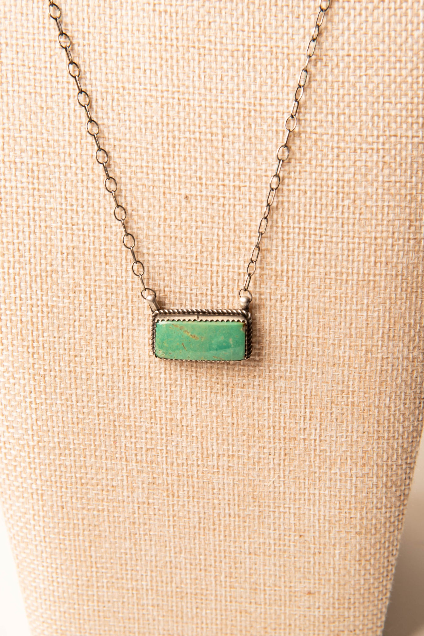 Sterling Silver Mini Turquoise Bar Necklace