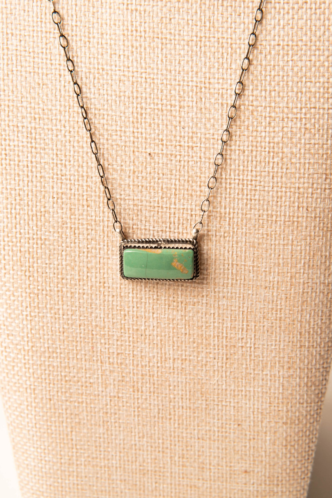 Sterling Silver Mini Turquoise Bar Necklace