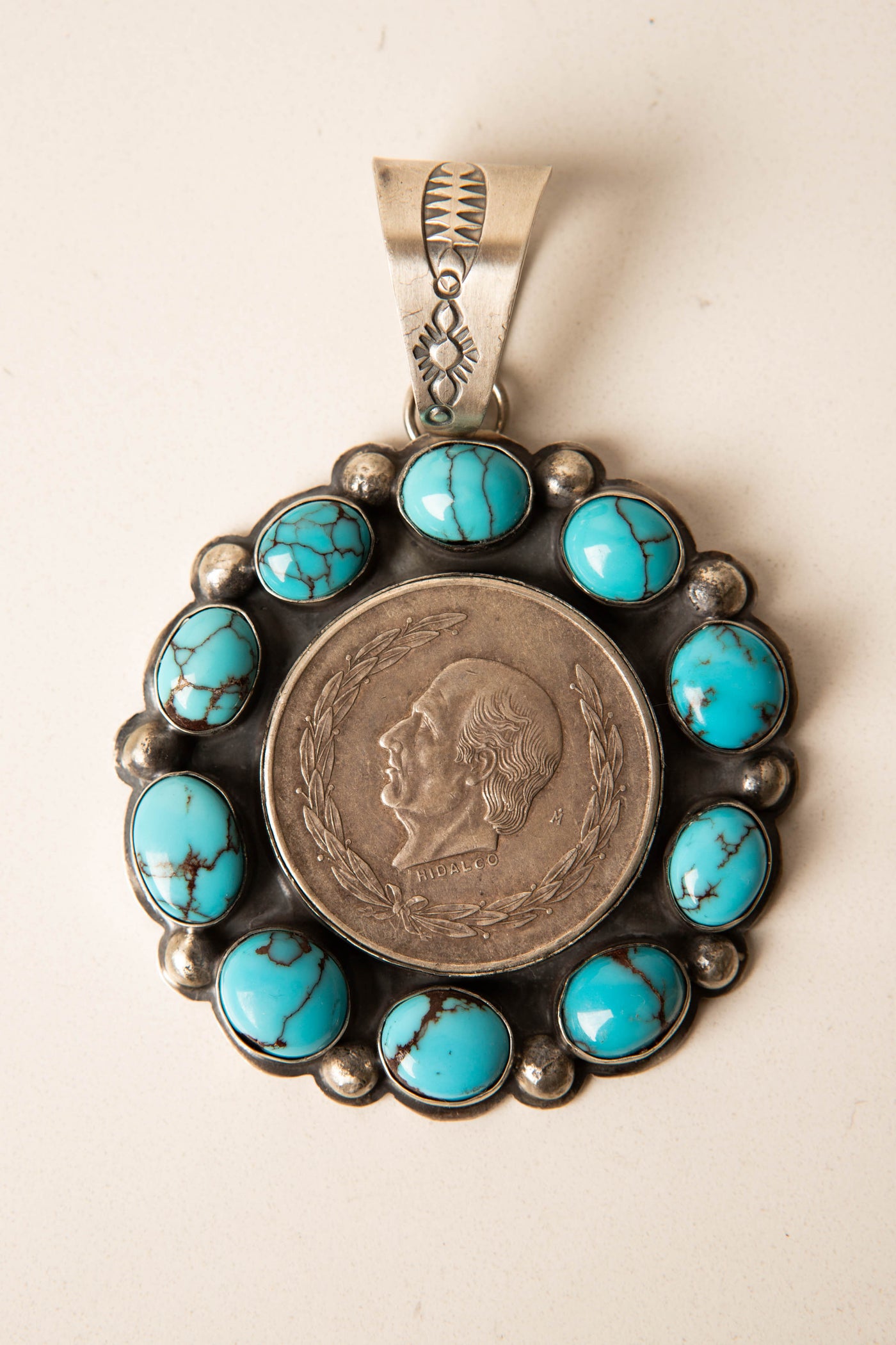 Sterling Silver Egyptian Turquoise Pendant