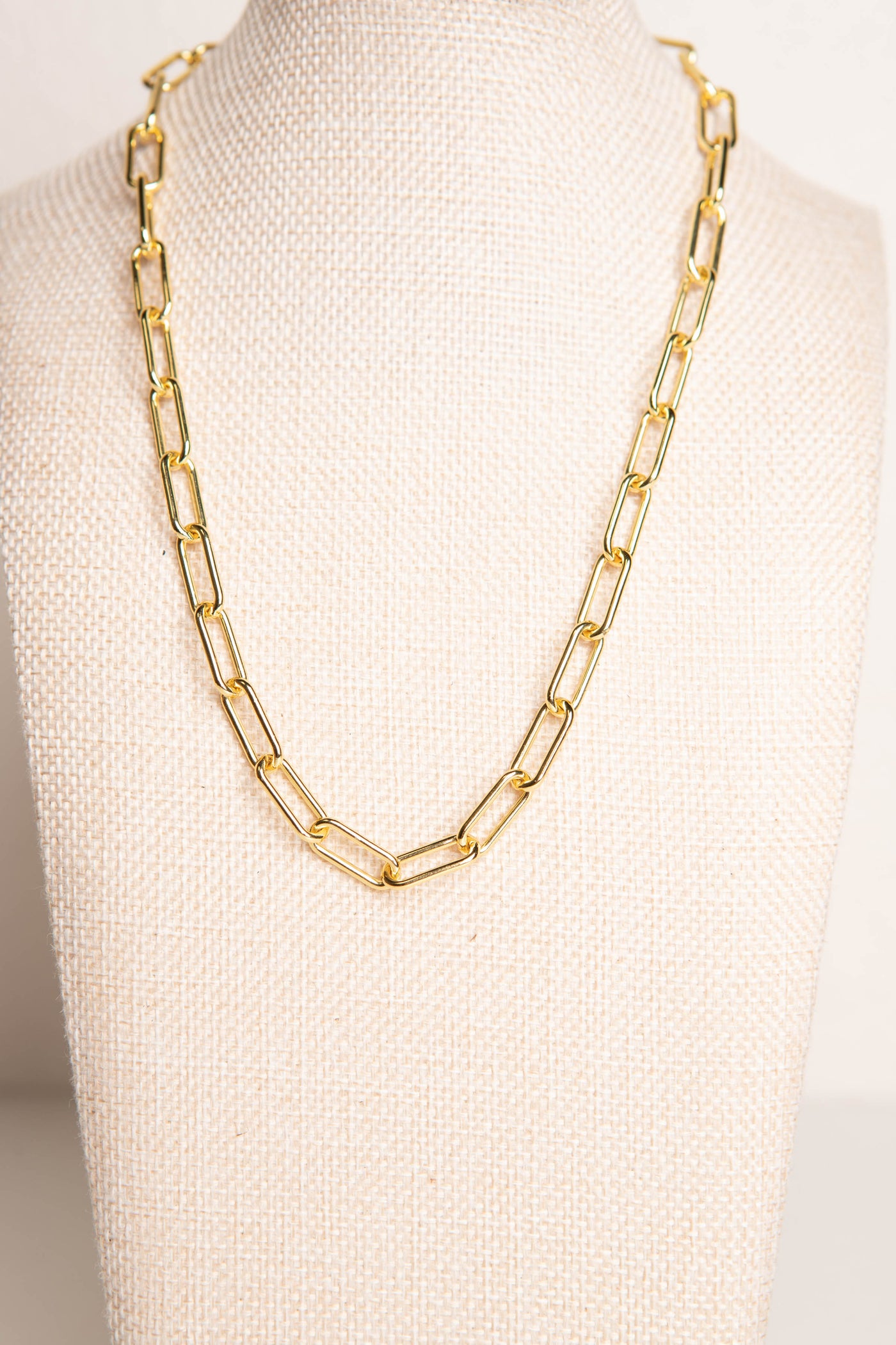Paperclip Gold Necklace