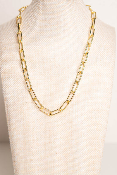 Paperclip Gold Necklace
