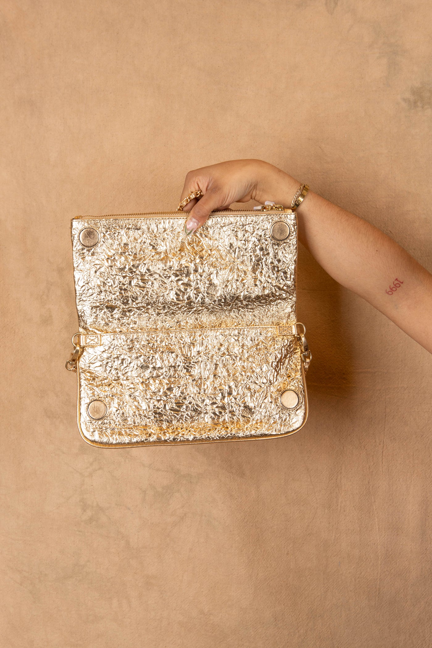 Zadig & Voltaire Gold Clutch