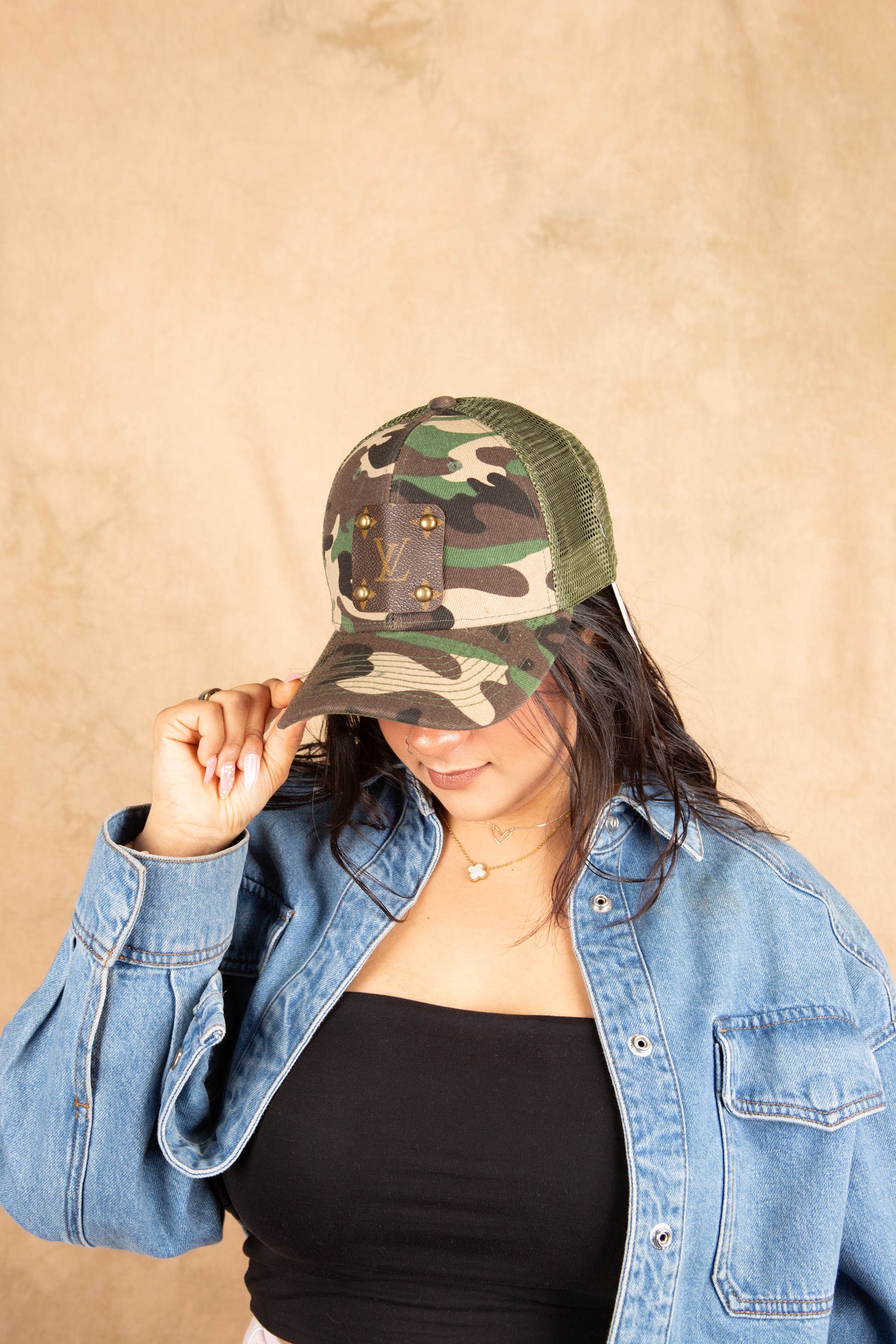 LV Camo Vintage Trucker Hats