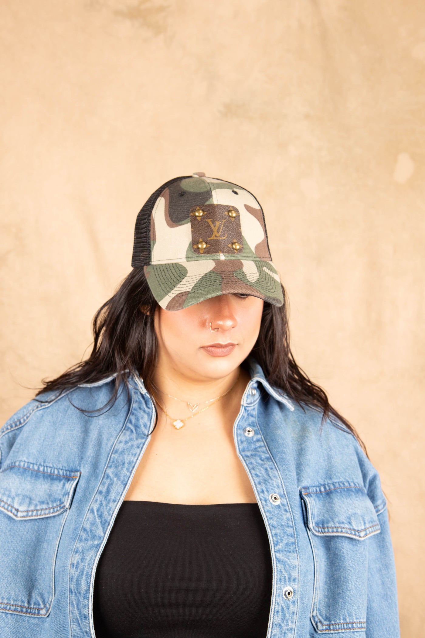 LV Camo Vintage Trucker Hats