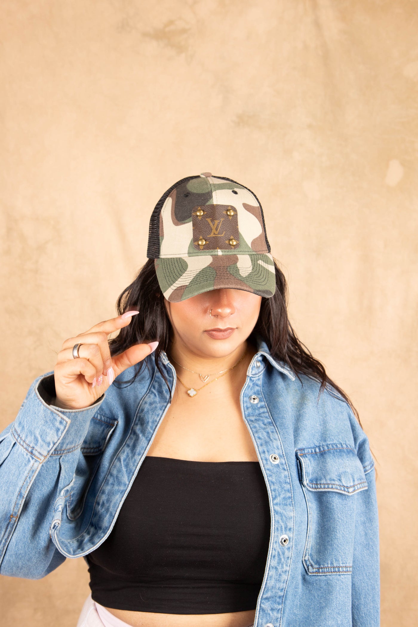 LV Camo Vintage Trucker Hats