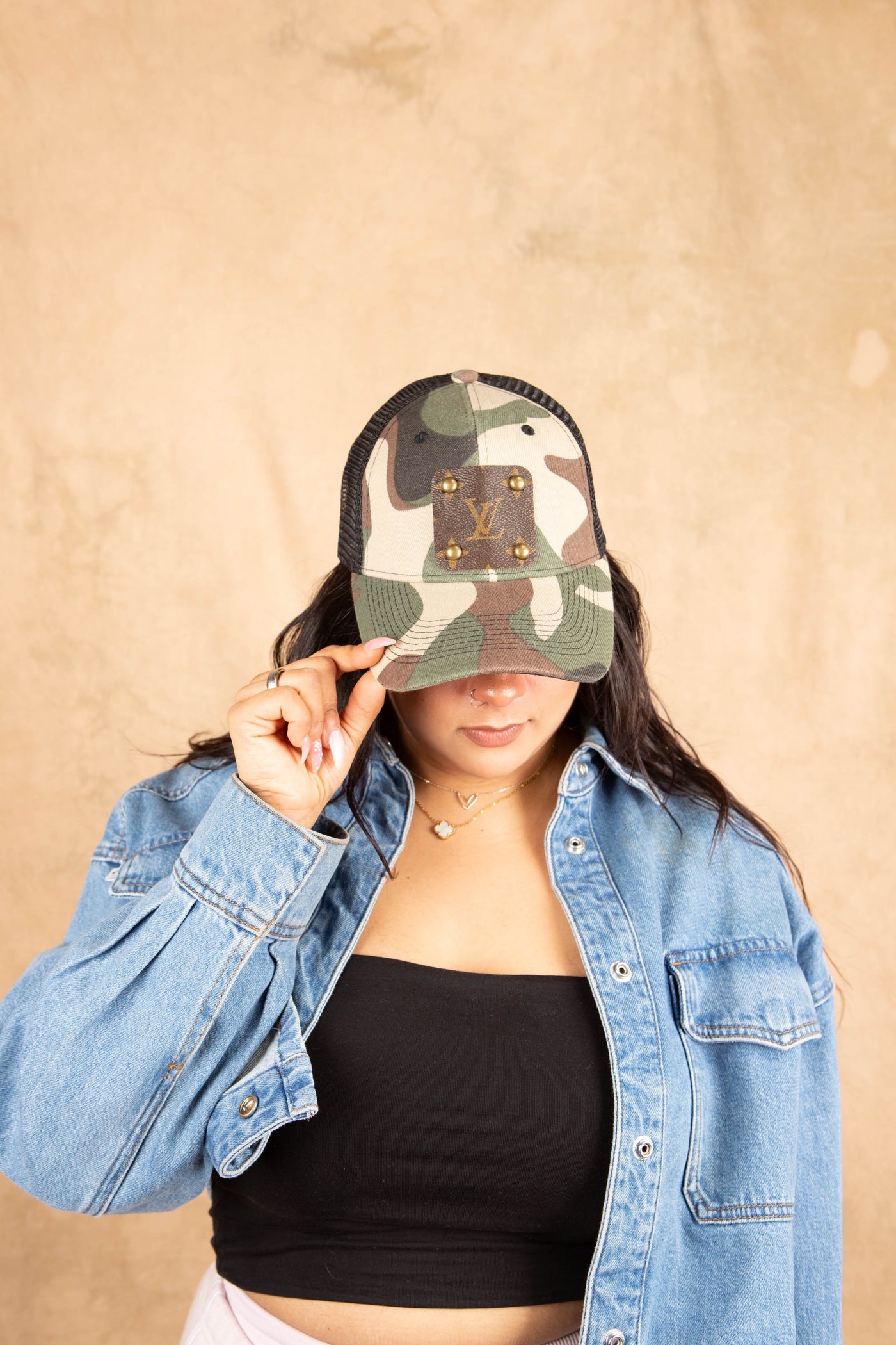 LV Camo Vintage Trucker Hats