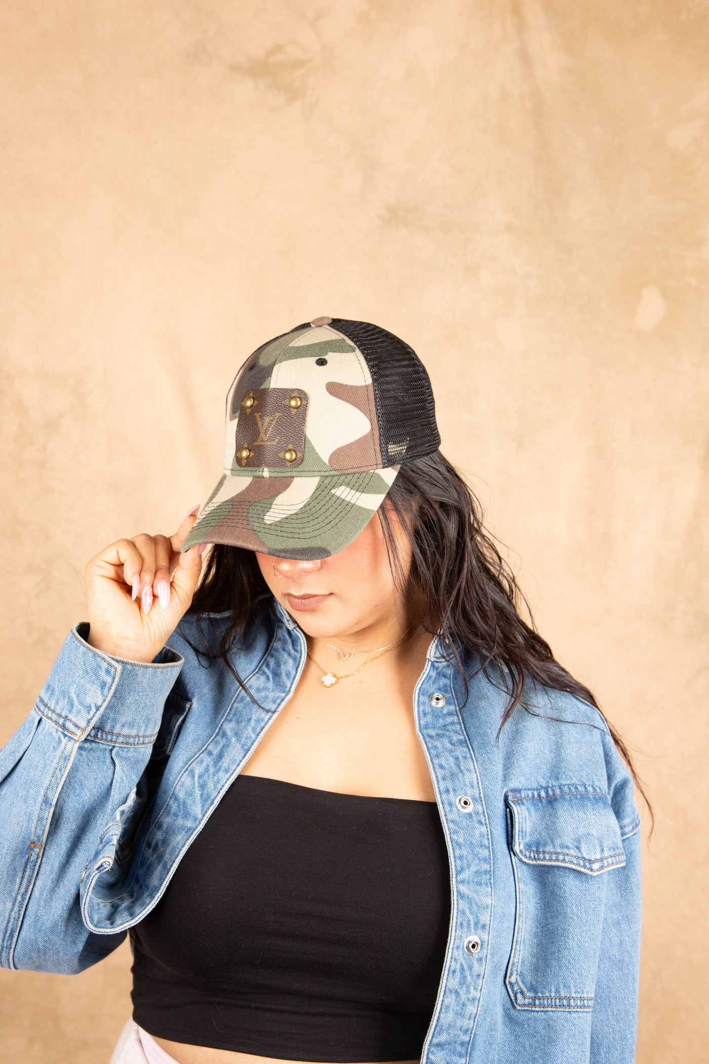 LV Camo Vintage Trucker Hats