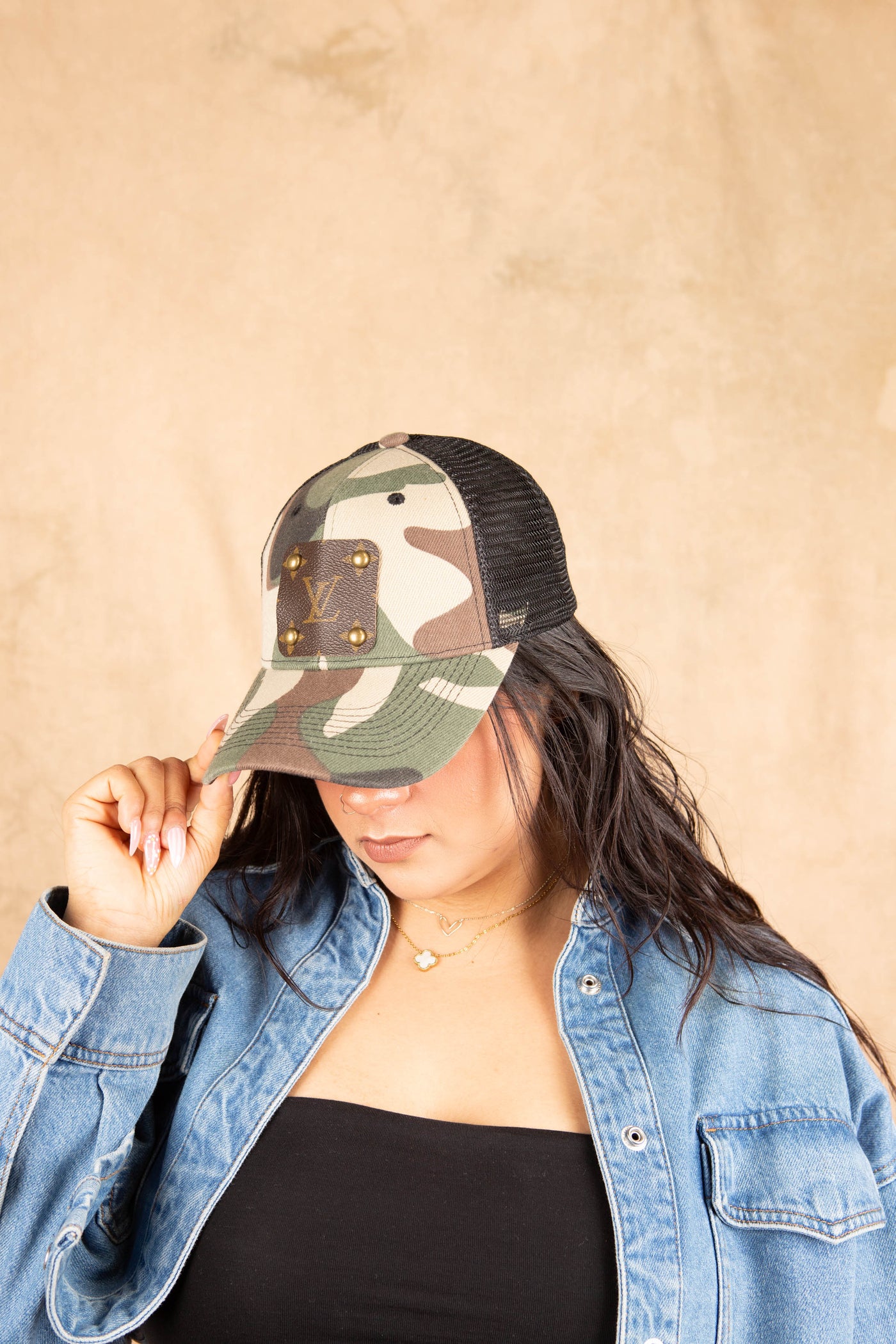 LV Camo Vintage Trucker Hats