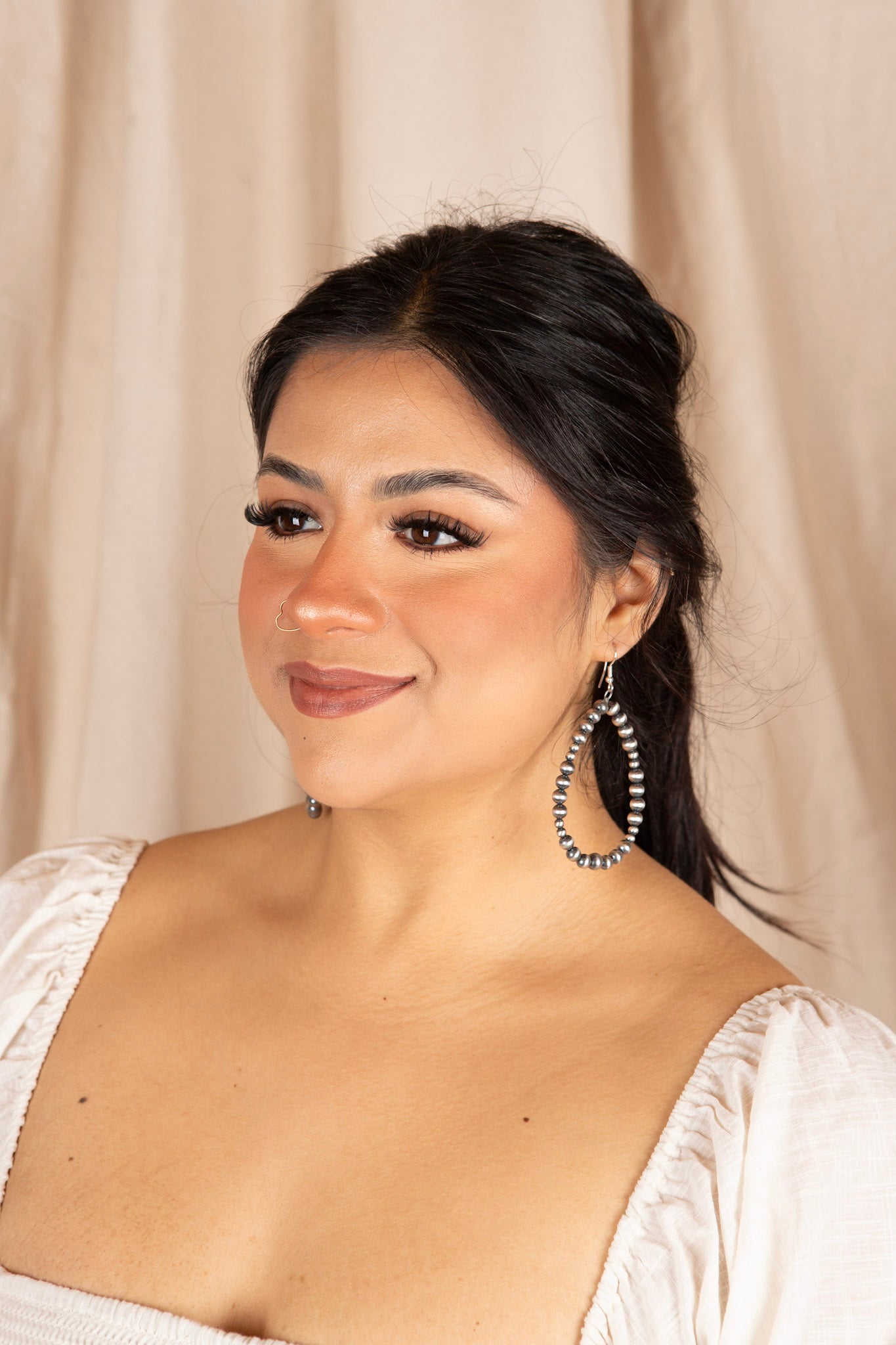 Navajo Pearl Bead Earrings