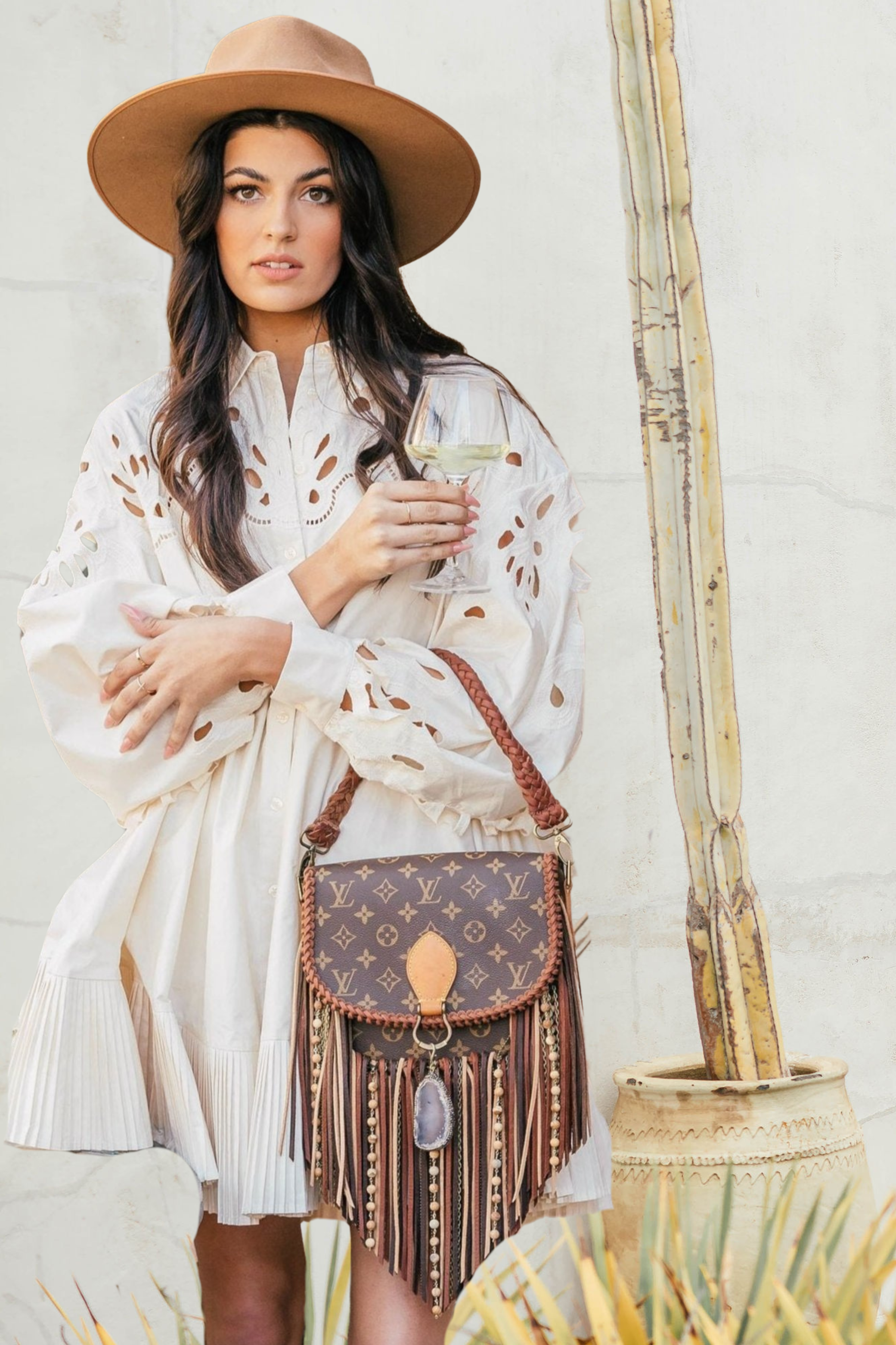 World Traveler - Crossbody with Boho Fringe, Authentic Vintage World Traveler - Crossbody with Boho Fringe, Authentic Vintage