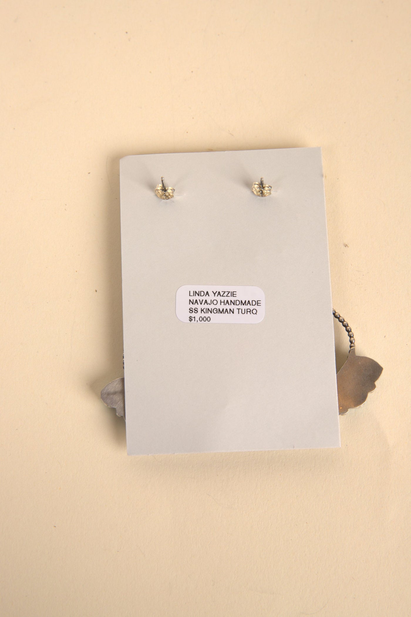 Navajo Handmade Kingsman Turquoise Chandeliers Earrings