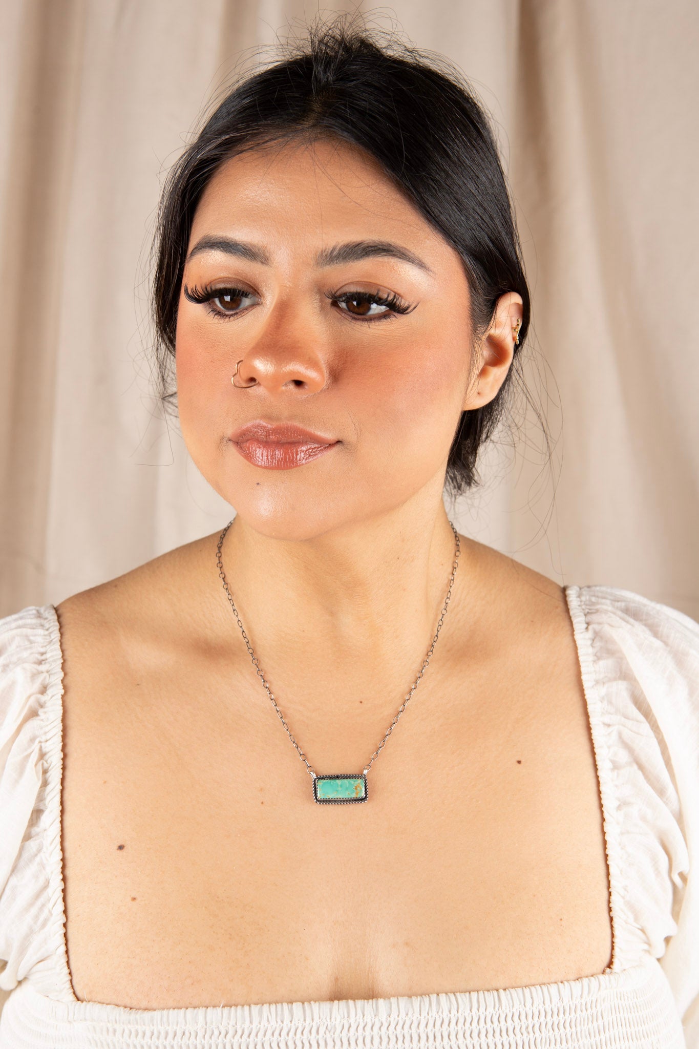 Kingman Turquoise Desert Bar Necklace