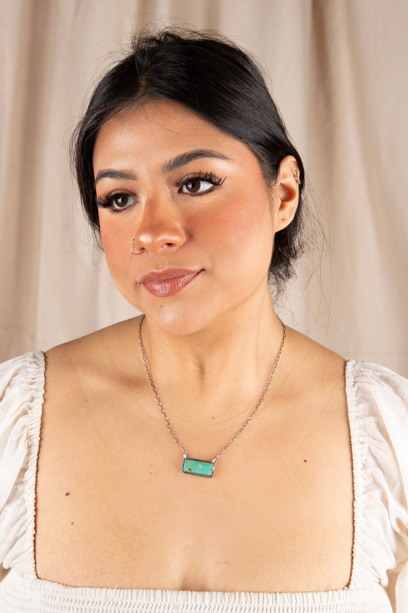 Kingman Turquoise Desert Bar Necklace