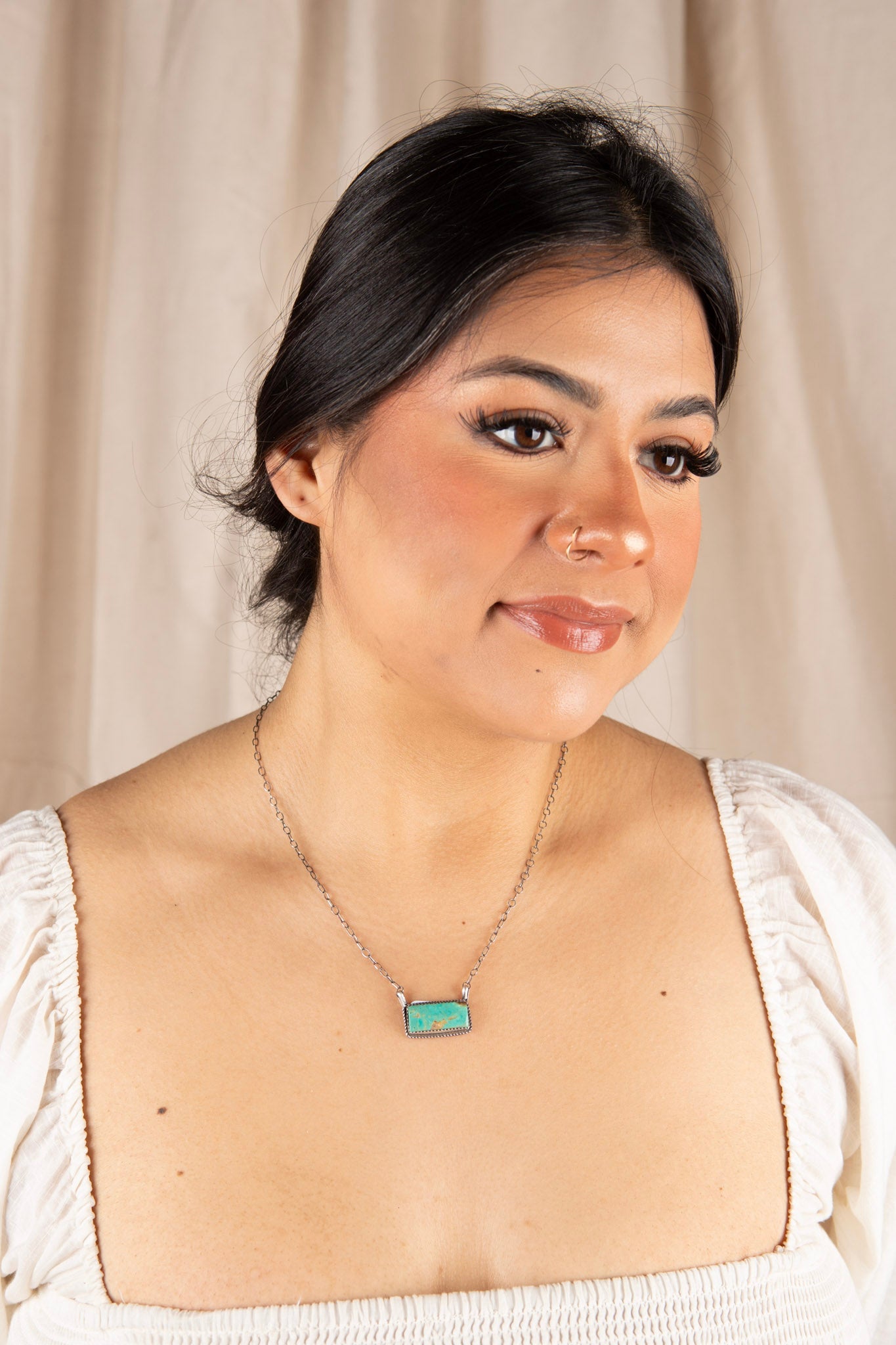 Kingman Turquoise Desert Bar Necklace