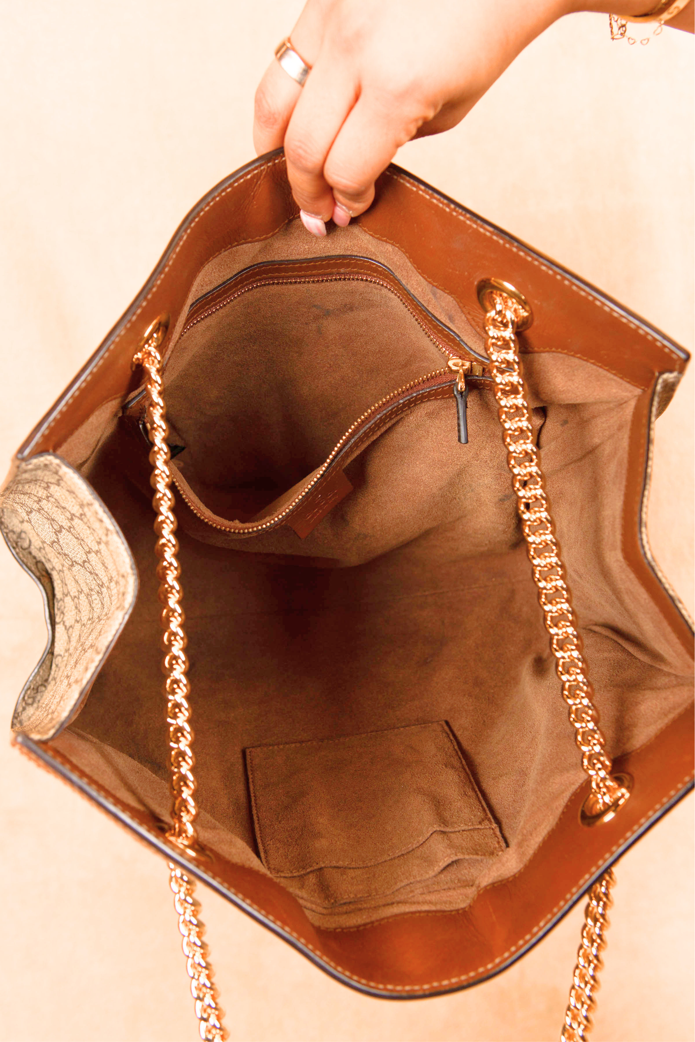 Chocolate Gucci Padlock Shoulder Bag