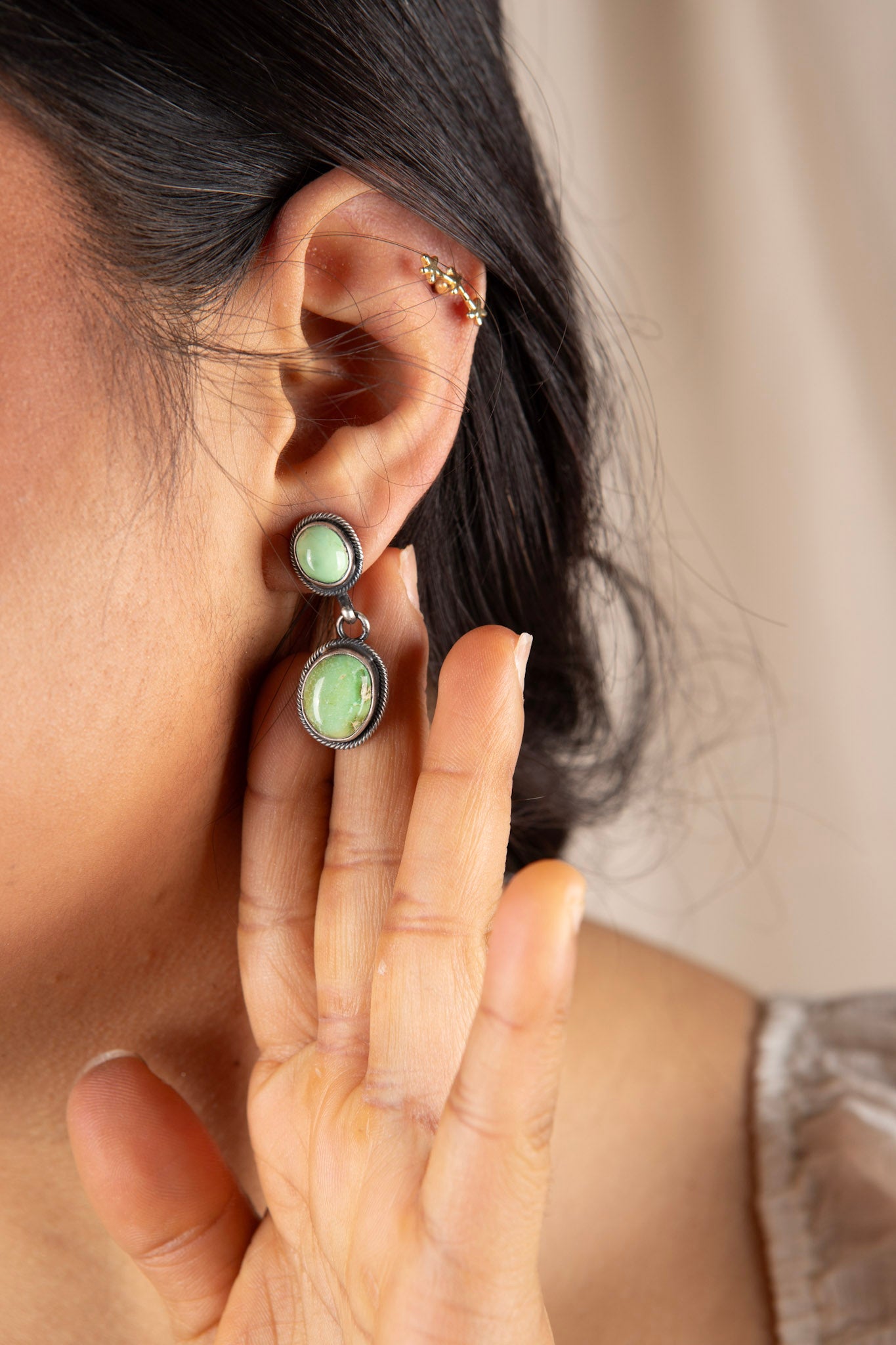 Sonoran Turquoise Eternity Necklace and Earring set