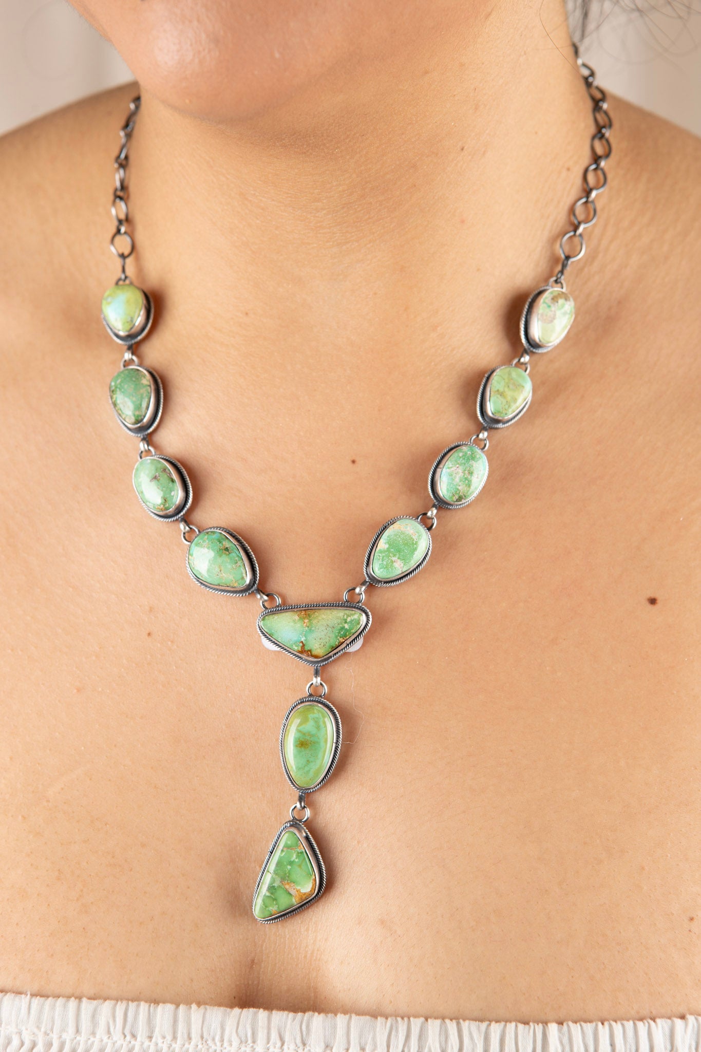 Sonoran Turquoise Eternity Necklace and Earring set