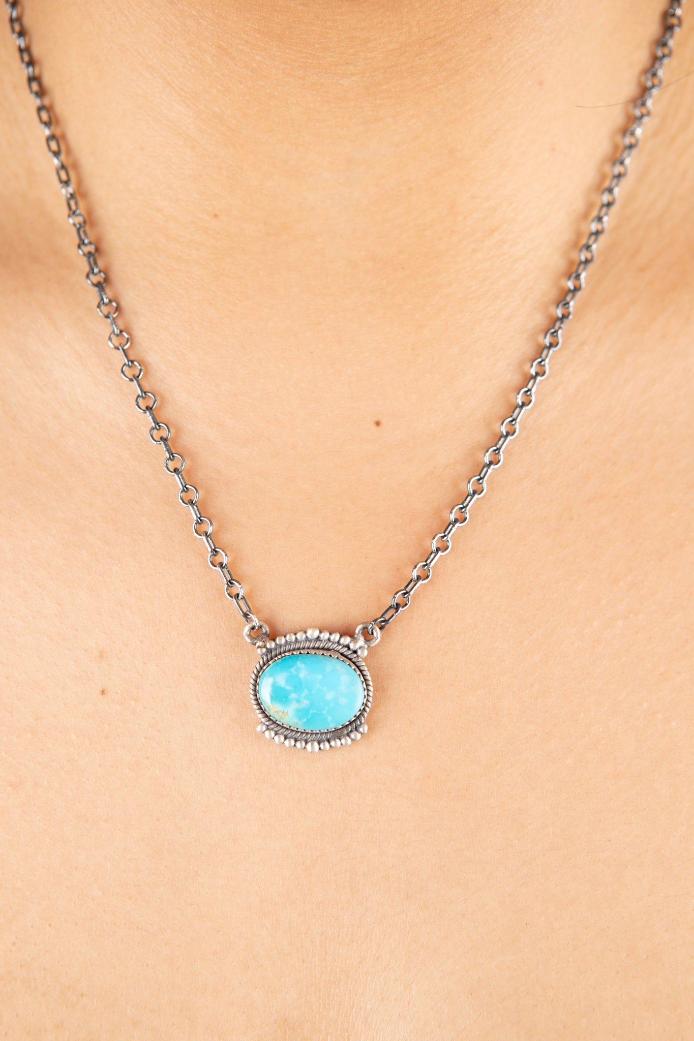 Red River Turquoise Oval Necklace