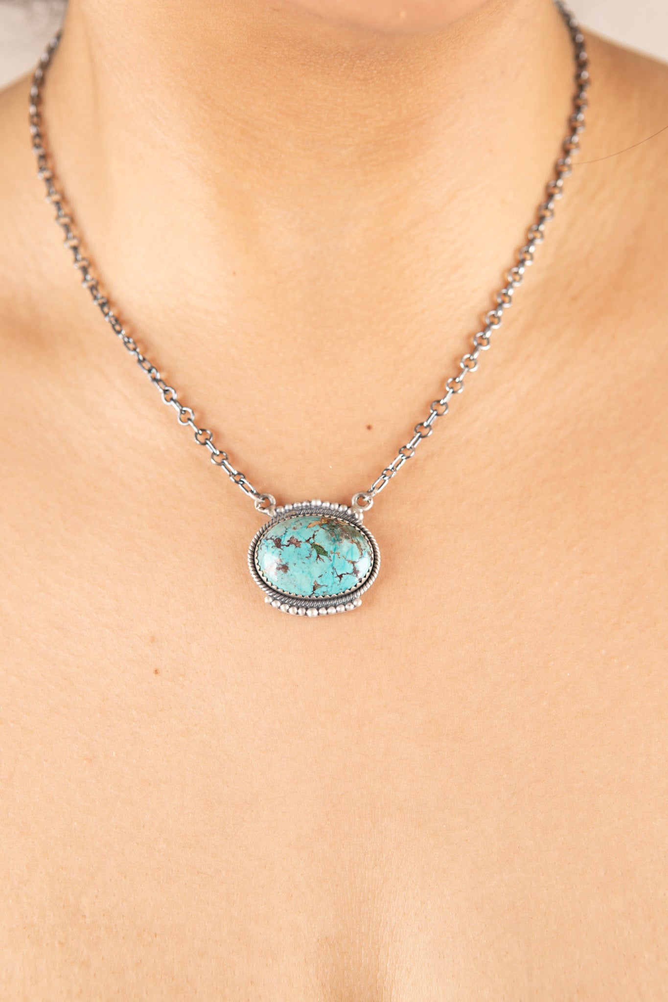 Red River Turquoise Oval Necklace