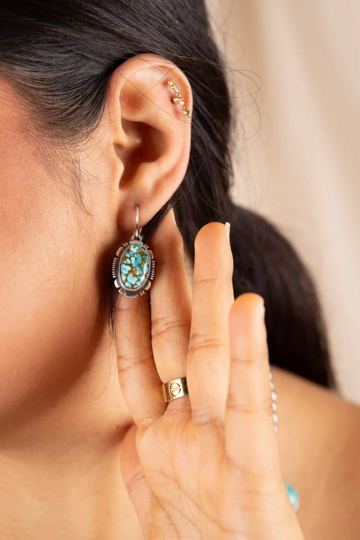 Sterling Silver Navajo Starlight Web Necklace Set