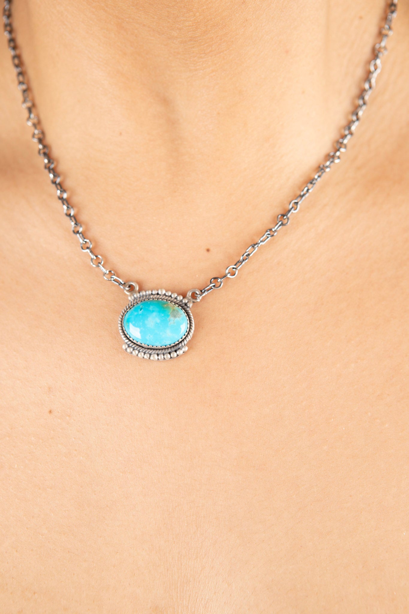 Red River Turquoise Oval Necklace