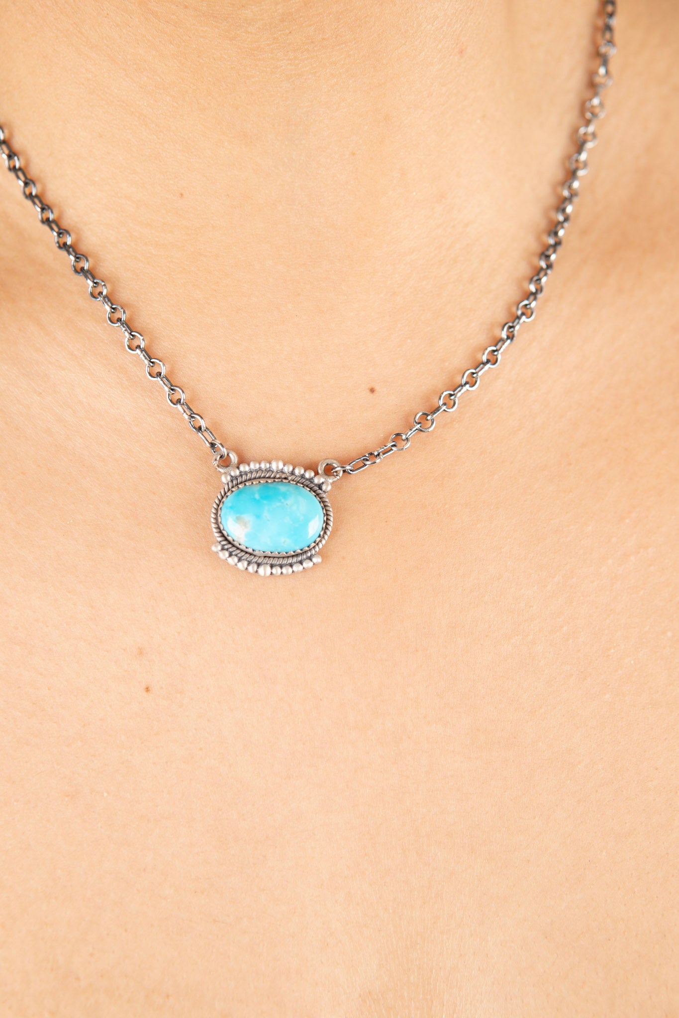 Red River Turquoise Oval Necklace