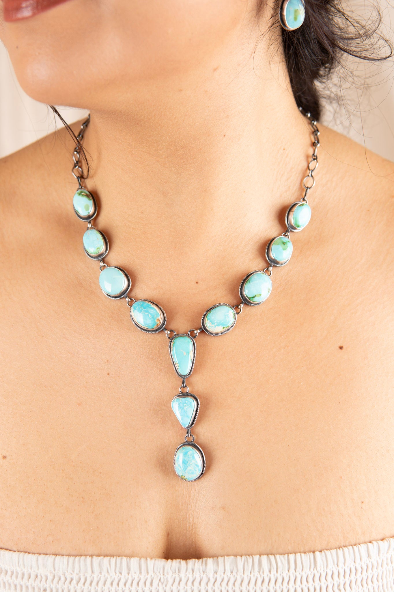 Sterling Silver Skyfall Lariat Necklace and Earring Set