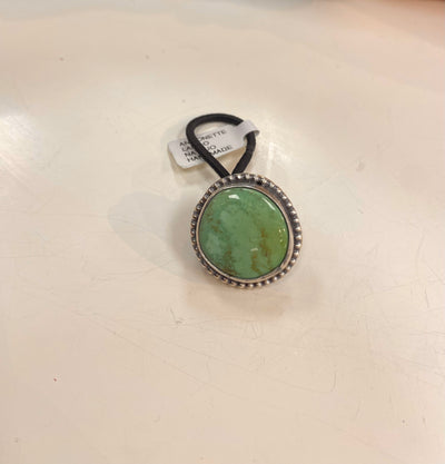 Navajo Handmade Turquoise Kingman Stone Hair Ties