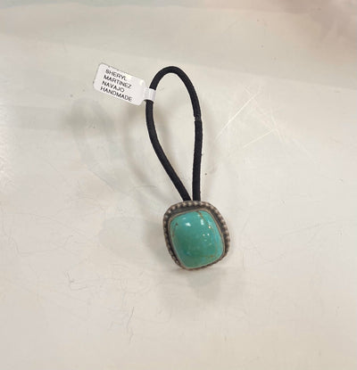 Navajo Handmade Turquoise Royston Stone Hair Ties