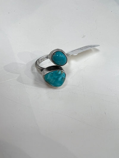 Navajo Handmade Mixed Turquoise Adjustable Ring
