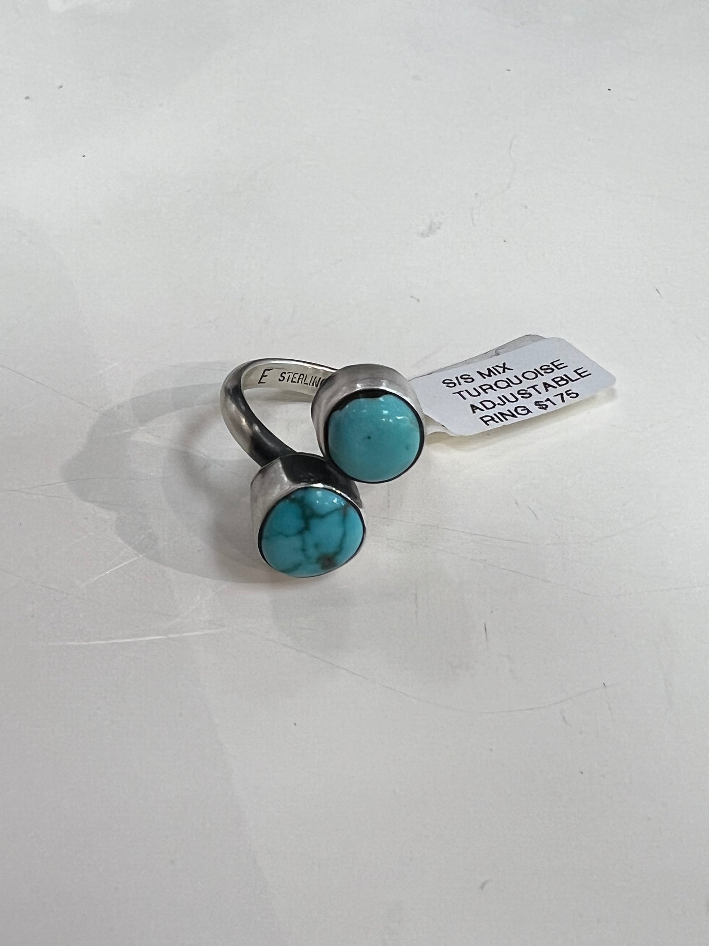 Navajo Handmade Mixed Turquoise Adjustable Ring