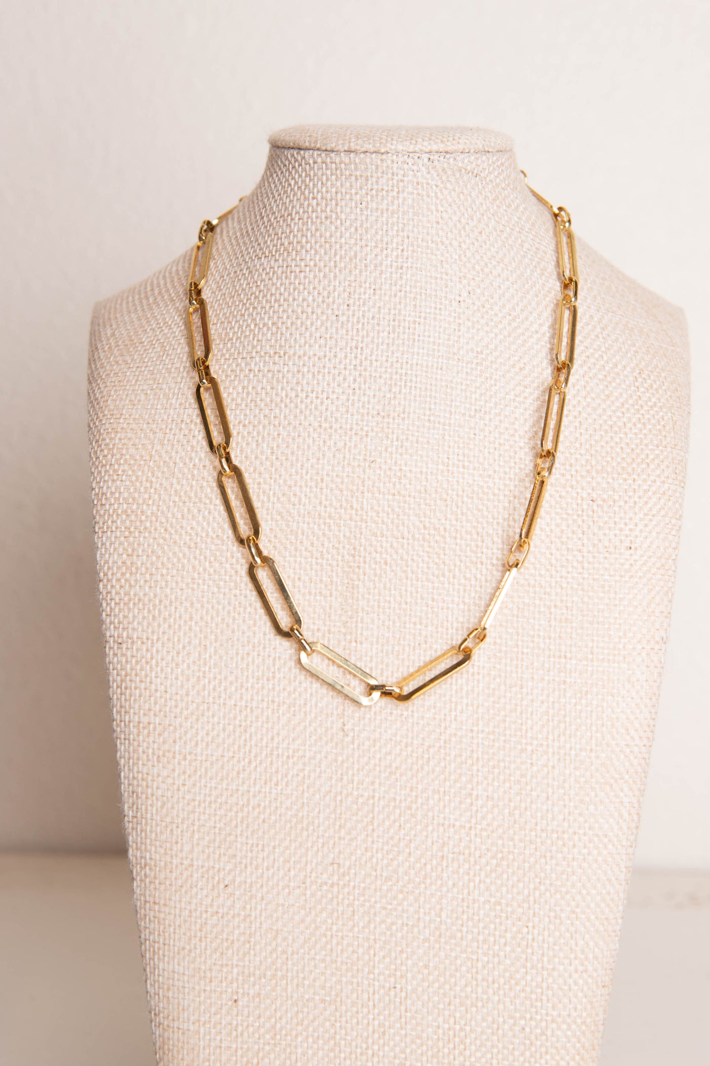 Paperclip Gold Necklace