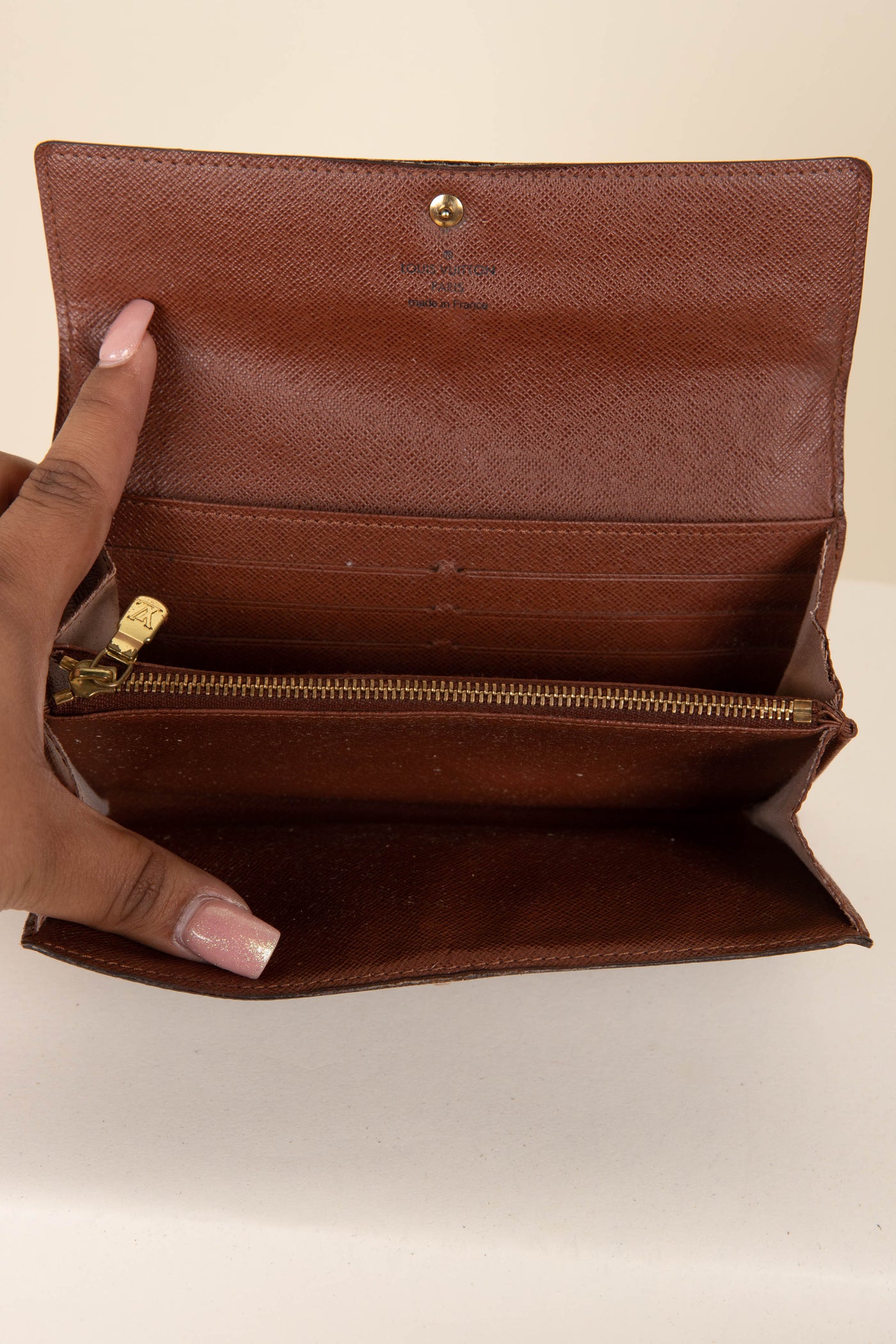 Louis Vuitton Monogram Browns Portefeuille Sarah Long Wallet