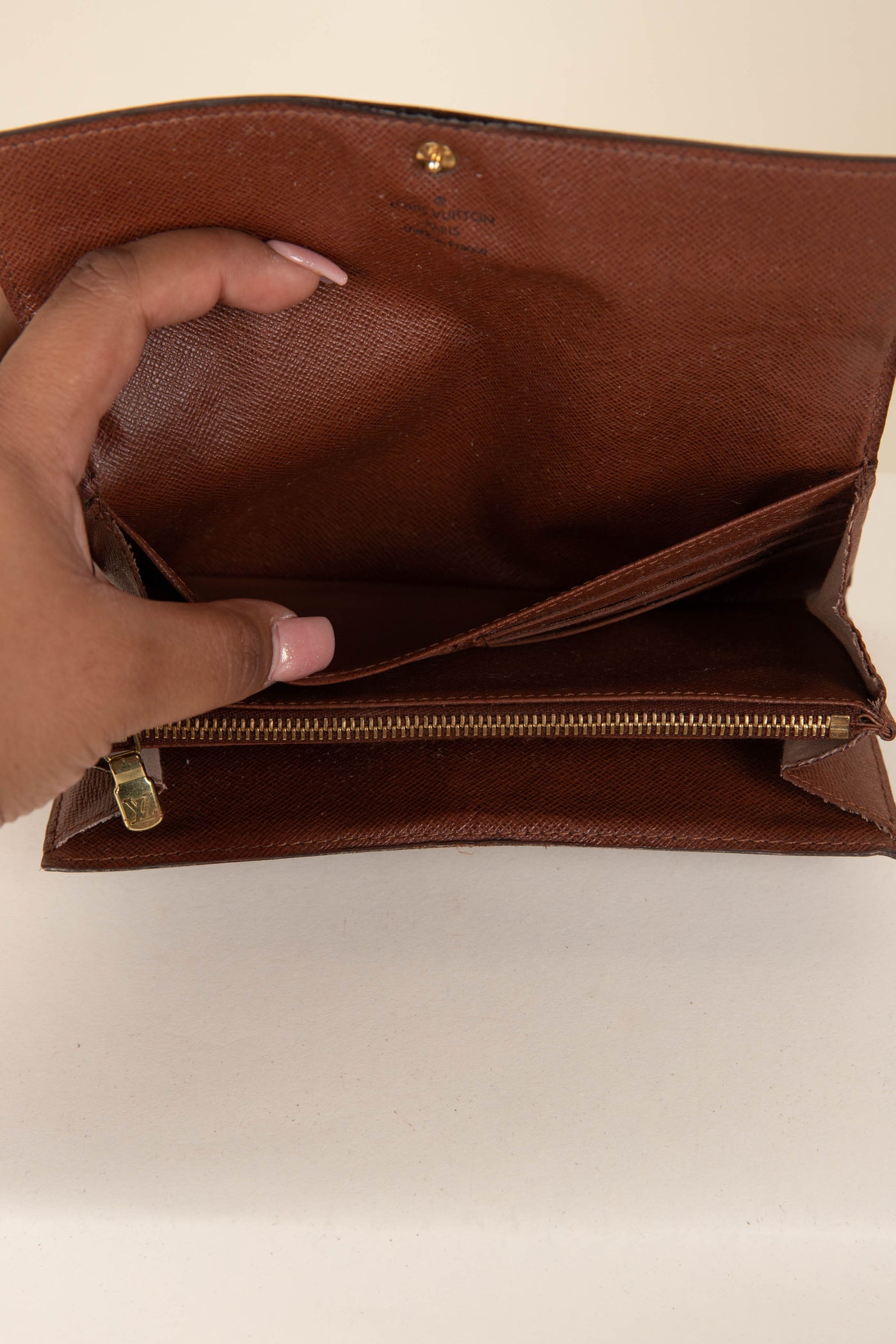 Louis Vuitton Monogram Browns Portefeuille Sarah Long Wallet