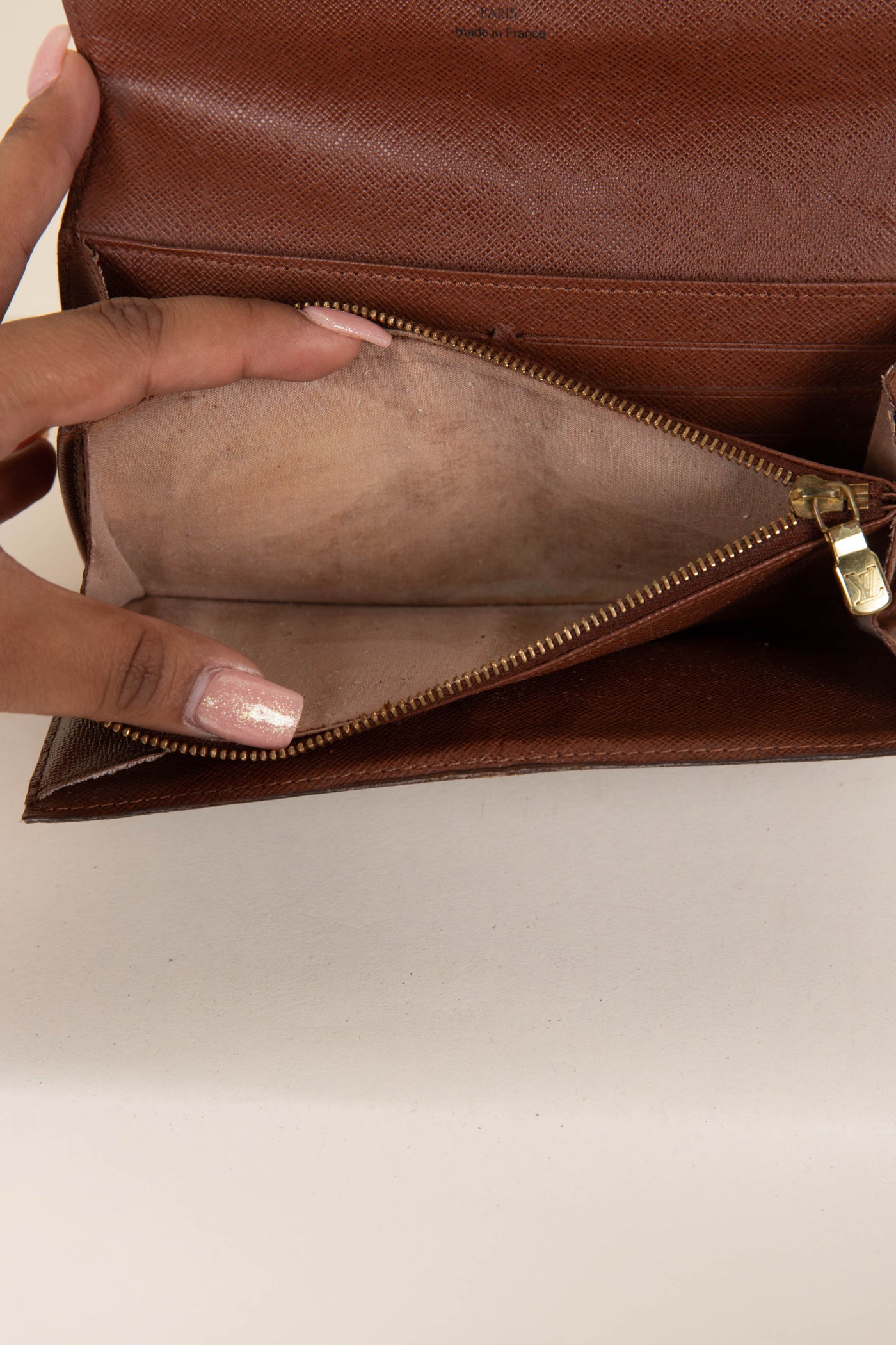 Louis Vuitton Monogram Browns Portefeuille Sarah Long Wallet