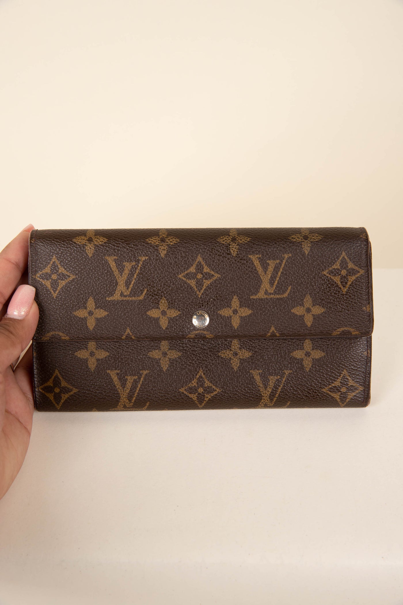 Louis Vuitton Monogram Browns Portefeuille Sarah Long Wallet