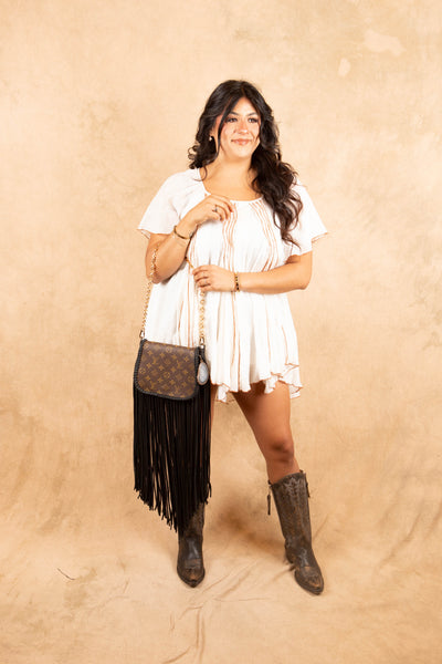 Journey Black Long Fringe