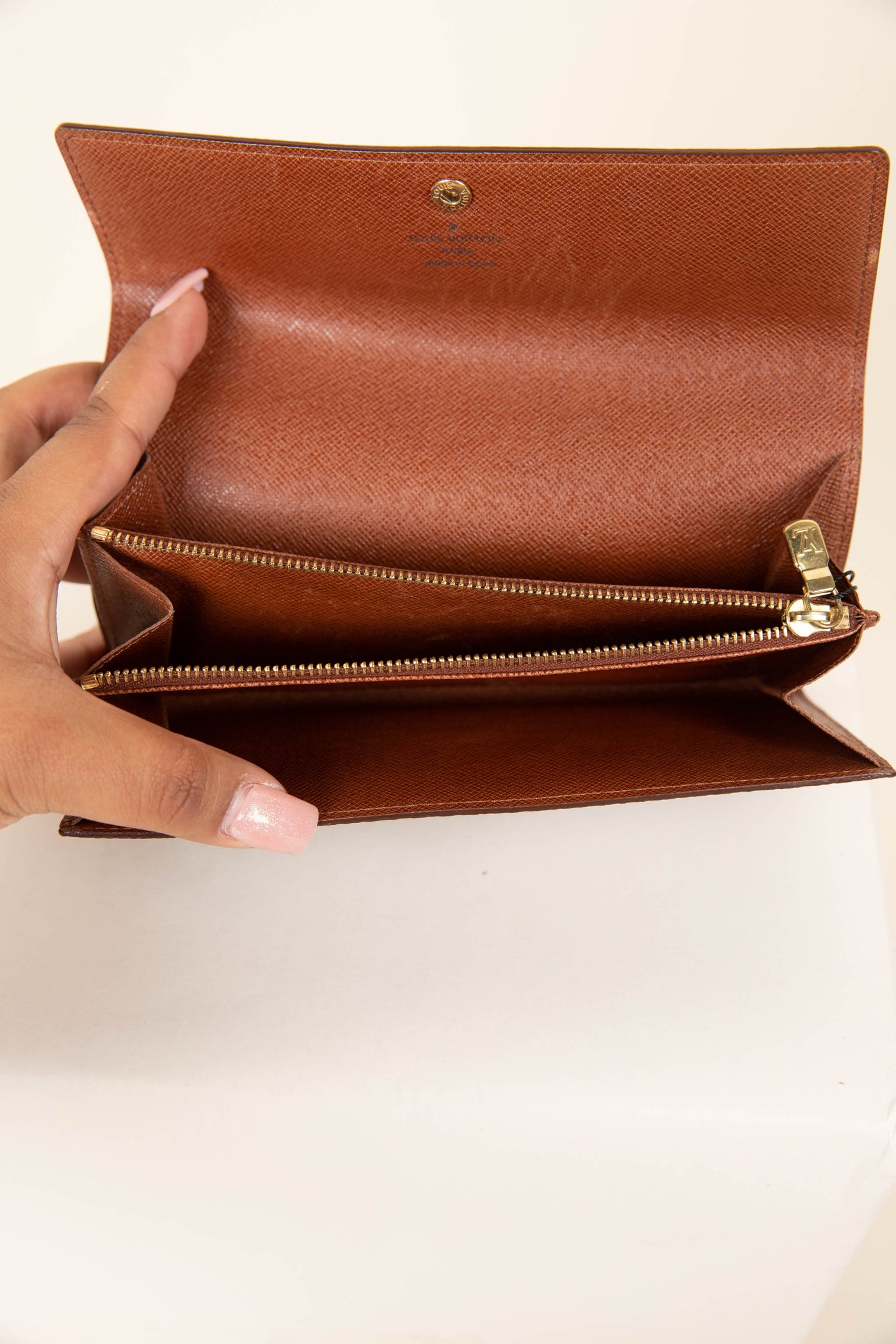 Louis Vuitton Monogram Browns Portefeuille Sarah Long Wallet