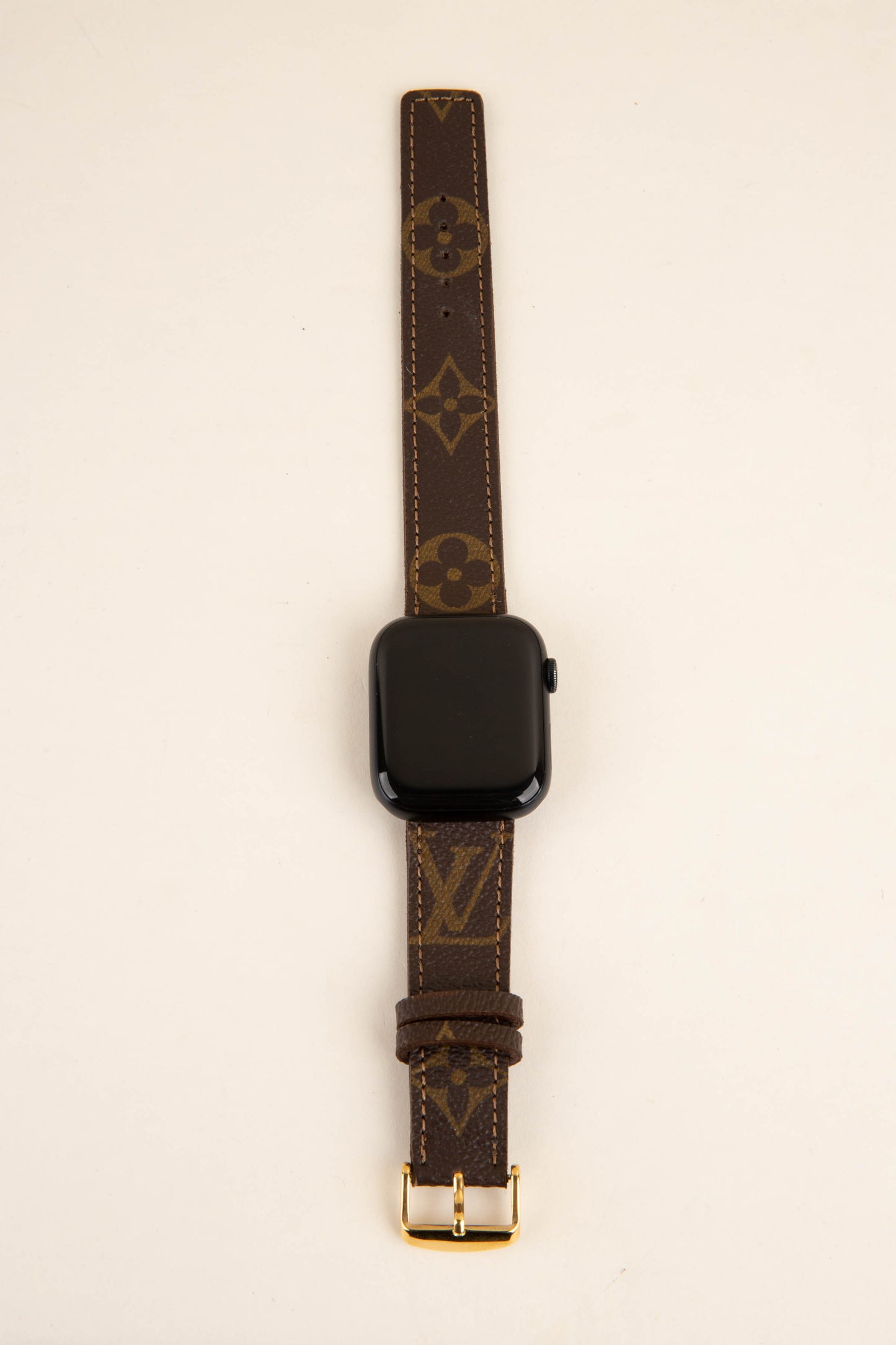 Apple Watch Band Repurposed Classic LV Monogram, Black / 40mm/41mm / Rose Gold