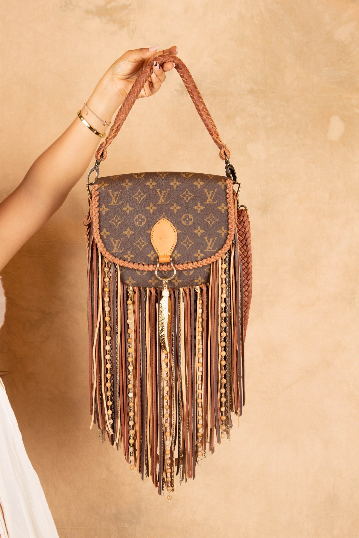 Gold Feather Charm