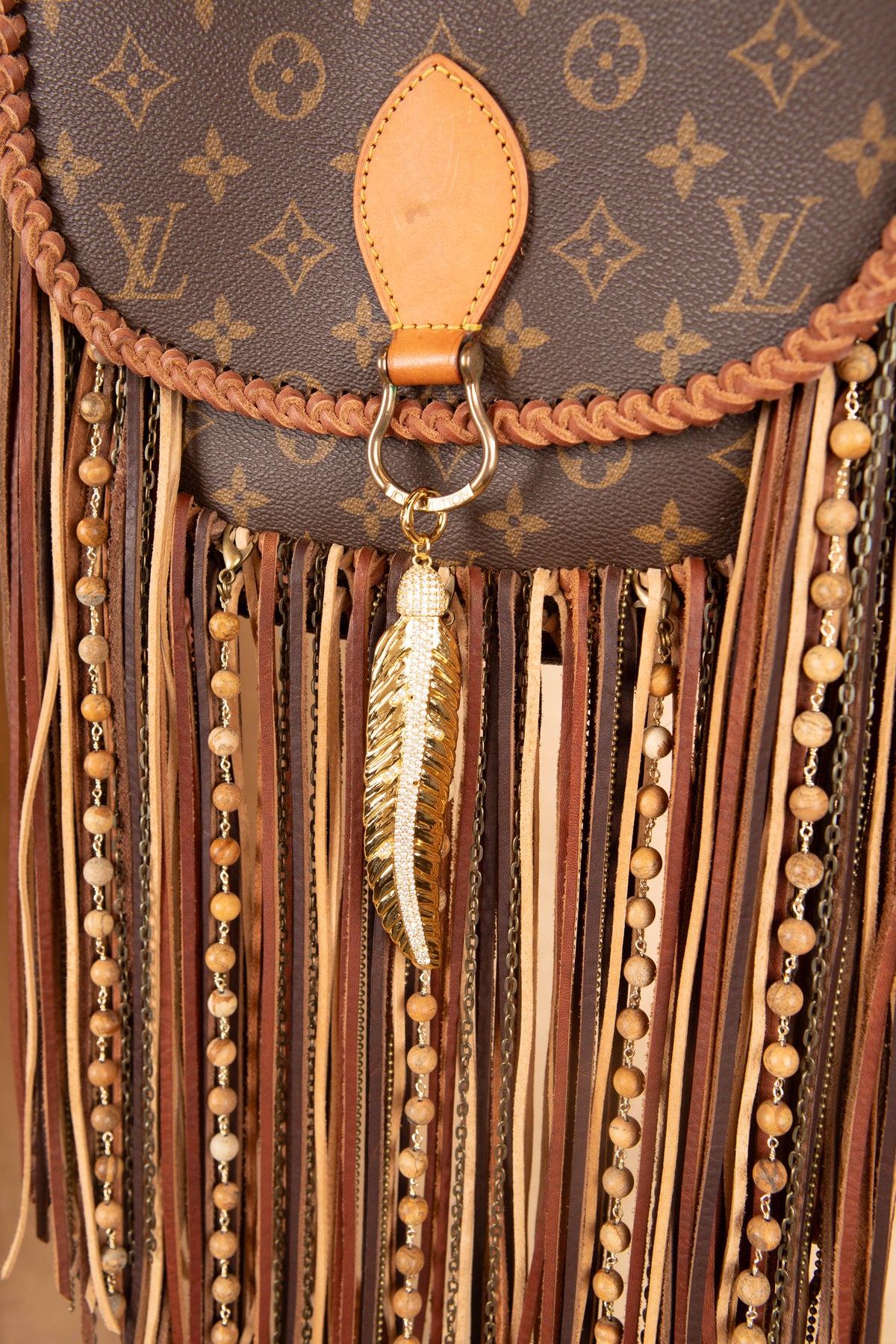 Gold Feather Charm